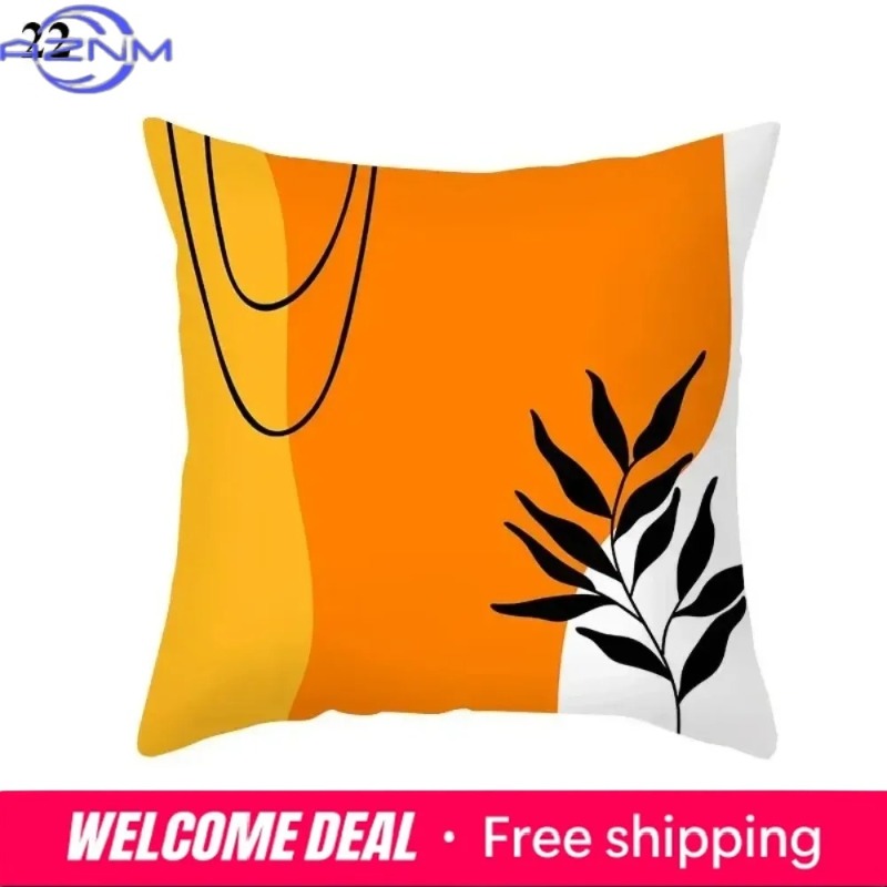 Century Textile & Sewing Supply Saskatoon Sk - Funda de Cojín Abstracta Boho Naranja,
