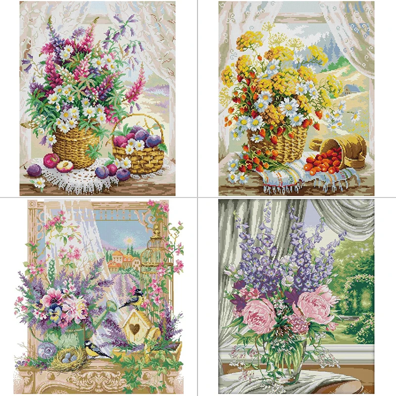 Textile Sewing Patterns - Alféizar de ventana cesta de flores