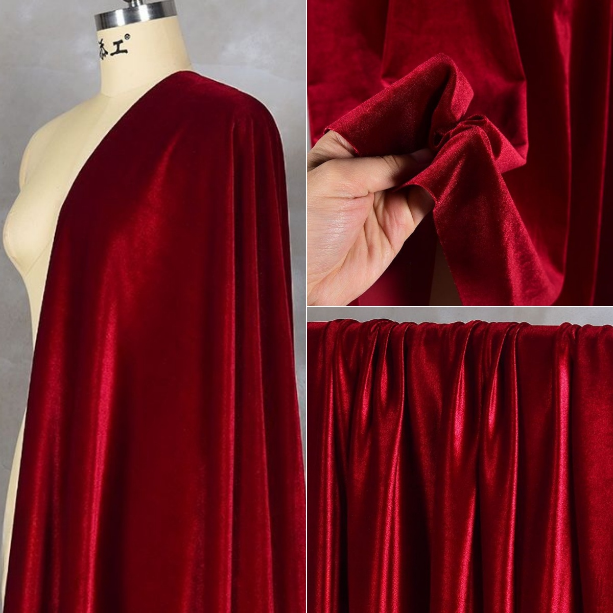 Sewing Velvet Fabric - Tela de terciopelo elástico suave de
