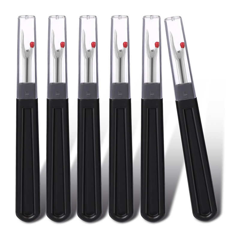 Seam Ripper Tool - Juego de 6 Descosedores Negros, Herramienta