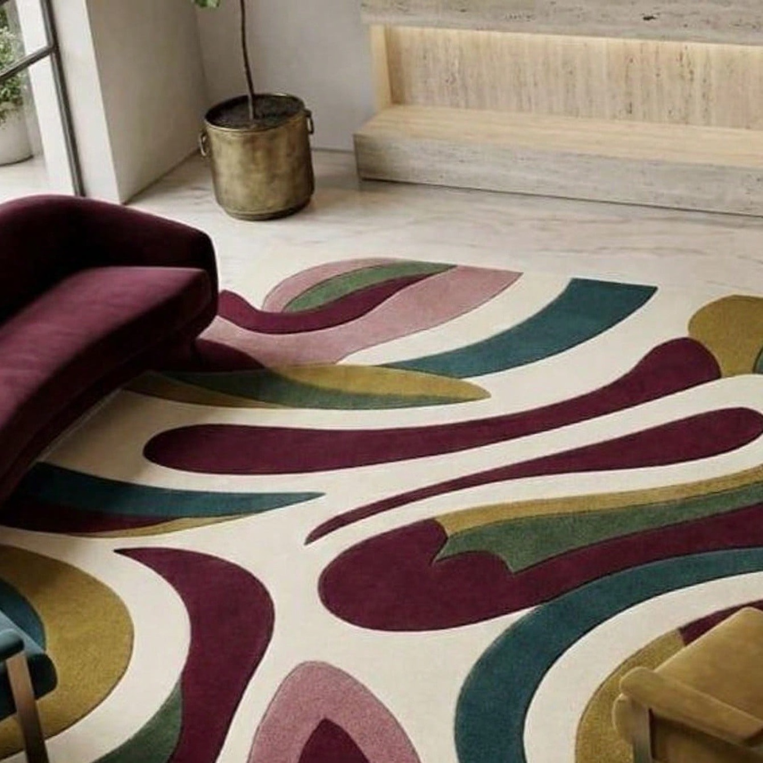 Century Textile & Sewing Supply Saskatoon Sk - Alfombra con Patrón Abstracto, Alfombra de