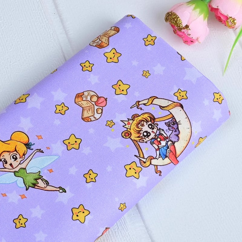 Sailor Moon Stars dibujos anim - Textile And Sewing Materials reseña y precio