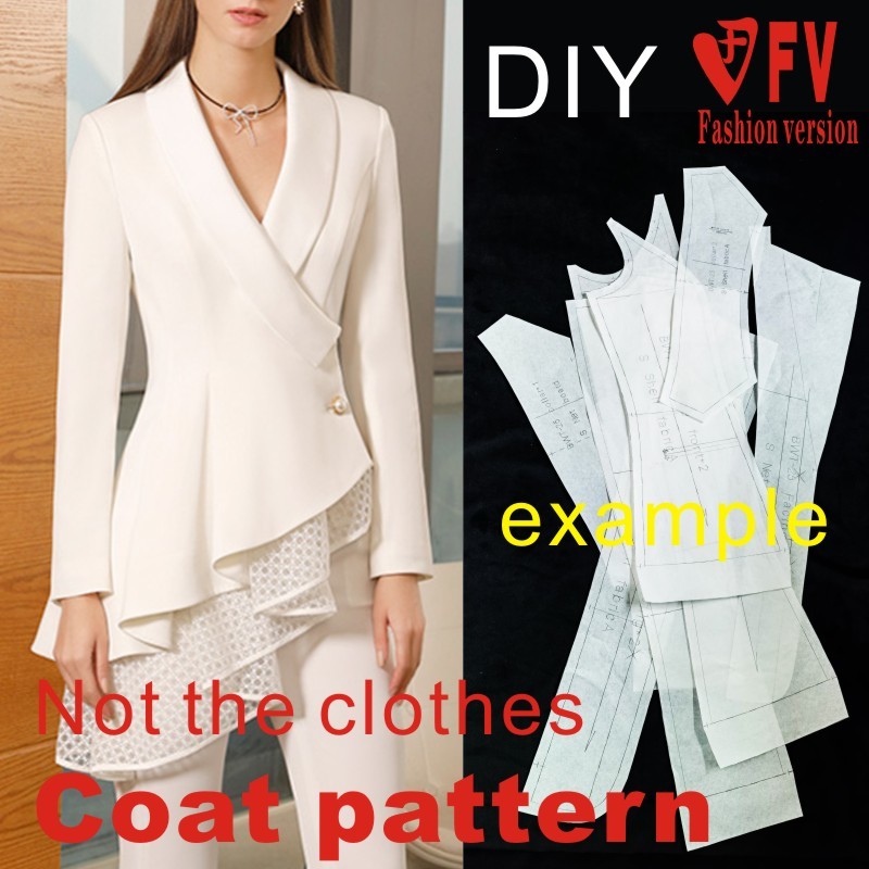 Chaqueta con cuello en V para  - Textile Sewing Patterns reseña y precio