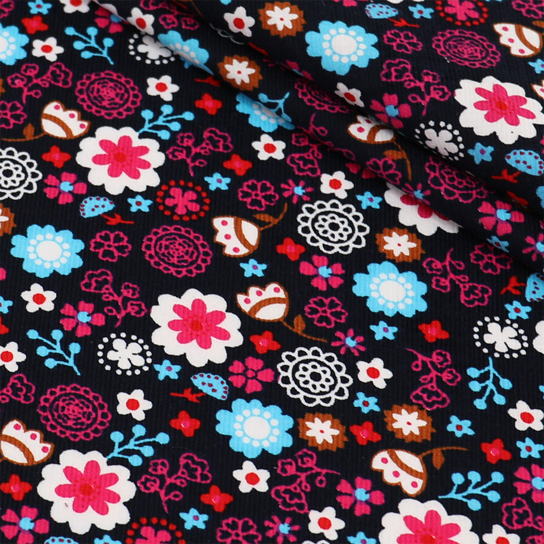 Tela de pana con estampado flo - Textile Sewing Patterns reseña y precio