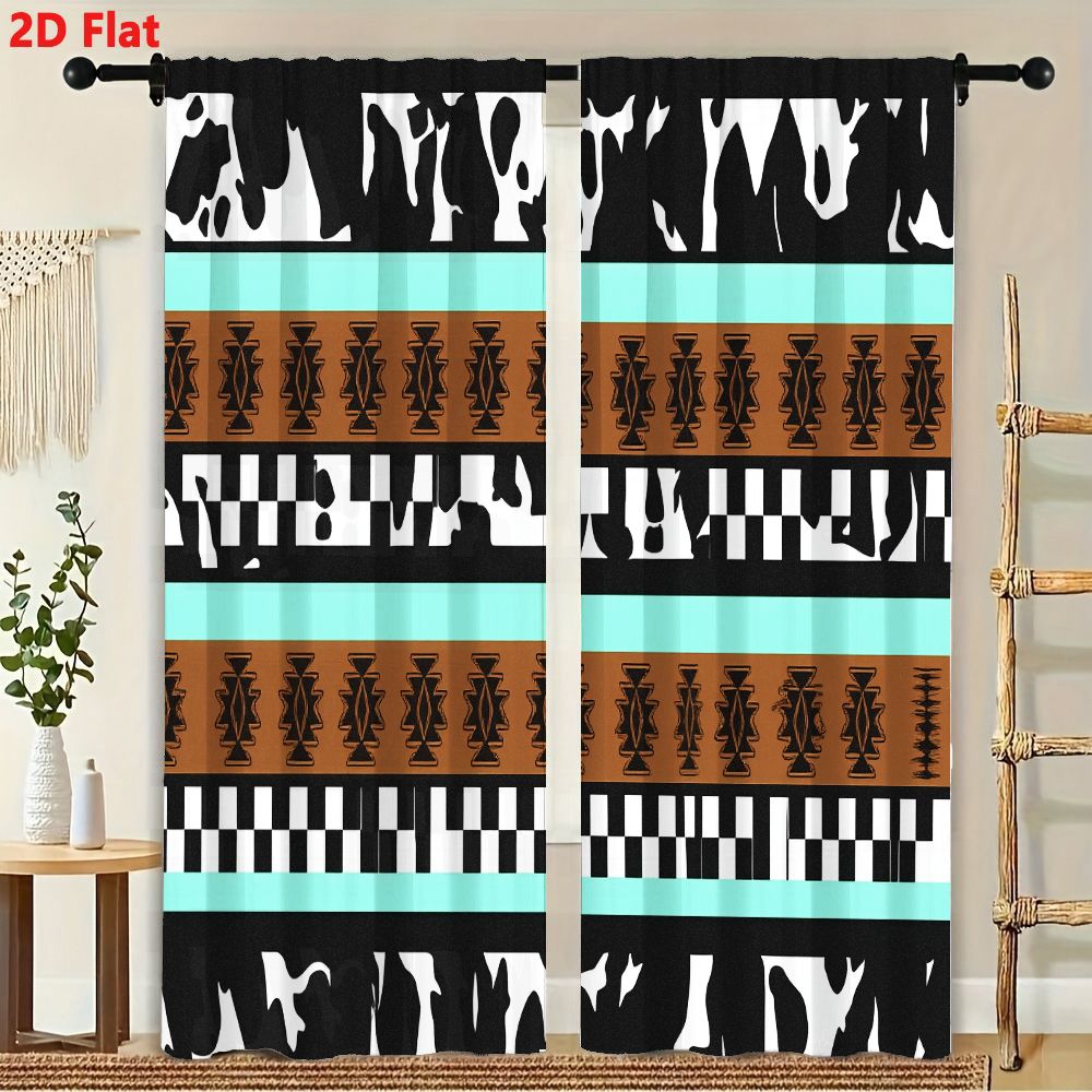 2 Cortinas con Patrón Tribal A - Century Textile & Sewing Supply Saskatoon Sk reseña y precio