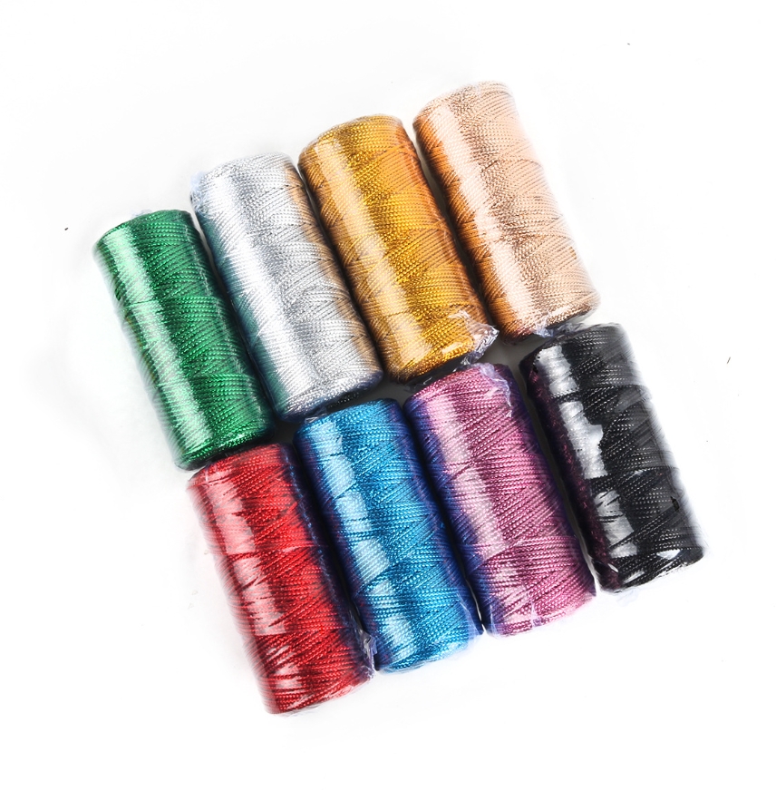 Cordón de macramé dorado y pla - Sewing Thread In Textile reseña y precio